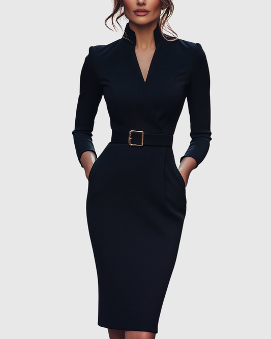 Anastasia | Getaway Mock-Wrap Belted Finish Dress