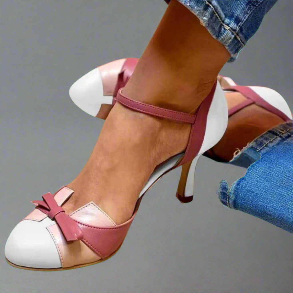 Bianchina | Special-Occasion Bow Strap Poise Heel
