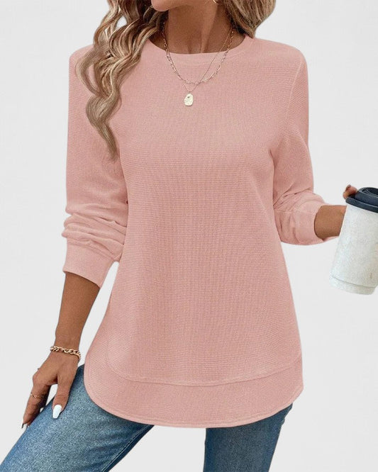 Alfonsina | Office-Ready Summer O-Neck Silhouette Top