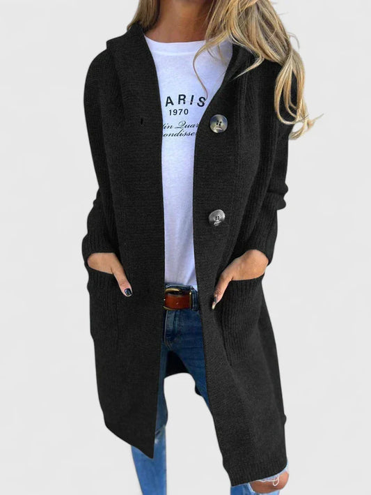 Almafiora | Transitional Wrap-Style Longline Warmth Cardigan
