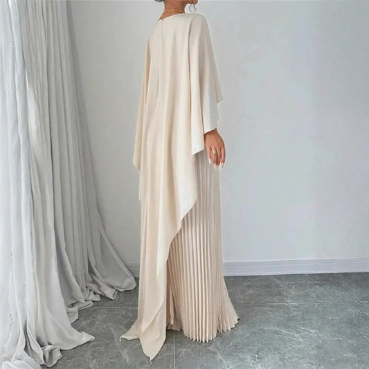 Damarisa | Garden-Party Maxi Pleated Drape Dress