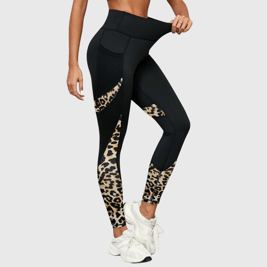 Saveria | Airy High-Waist Leopard Ease Pants