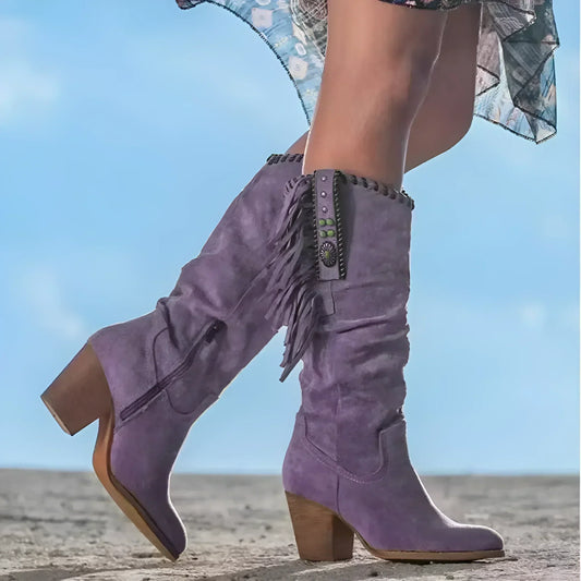 Clementine | Weekend Fringe Chunky-Heel Support Boot