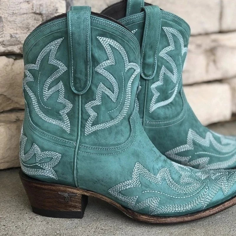 Ceridwen | Cold-Weather Embroidered Western Support Boot