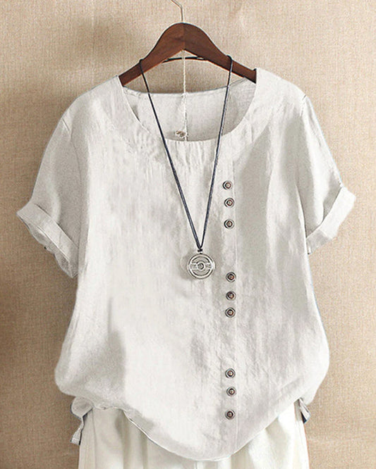 Bertilla | Everyday Short Sleeve Fit Blouse