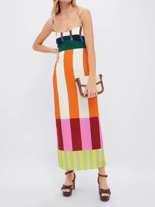Elowen | Striped Empire Waist Summer Dress