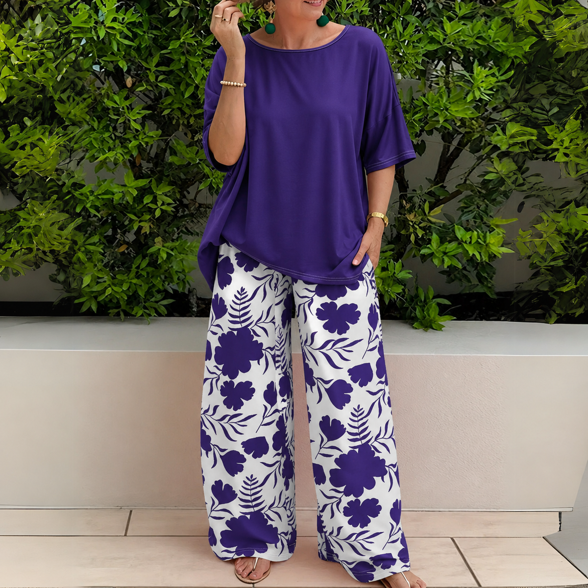 Raffaella | Travel-Ready Breathable Wide-Leg Comfort Set