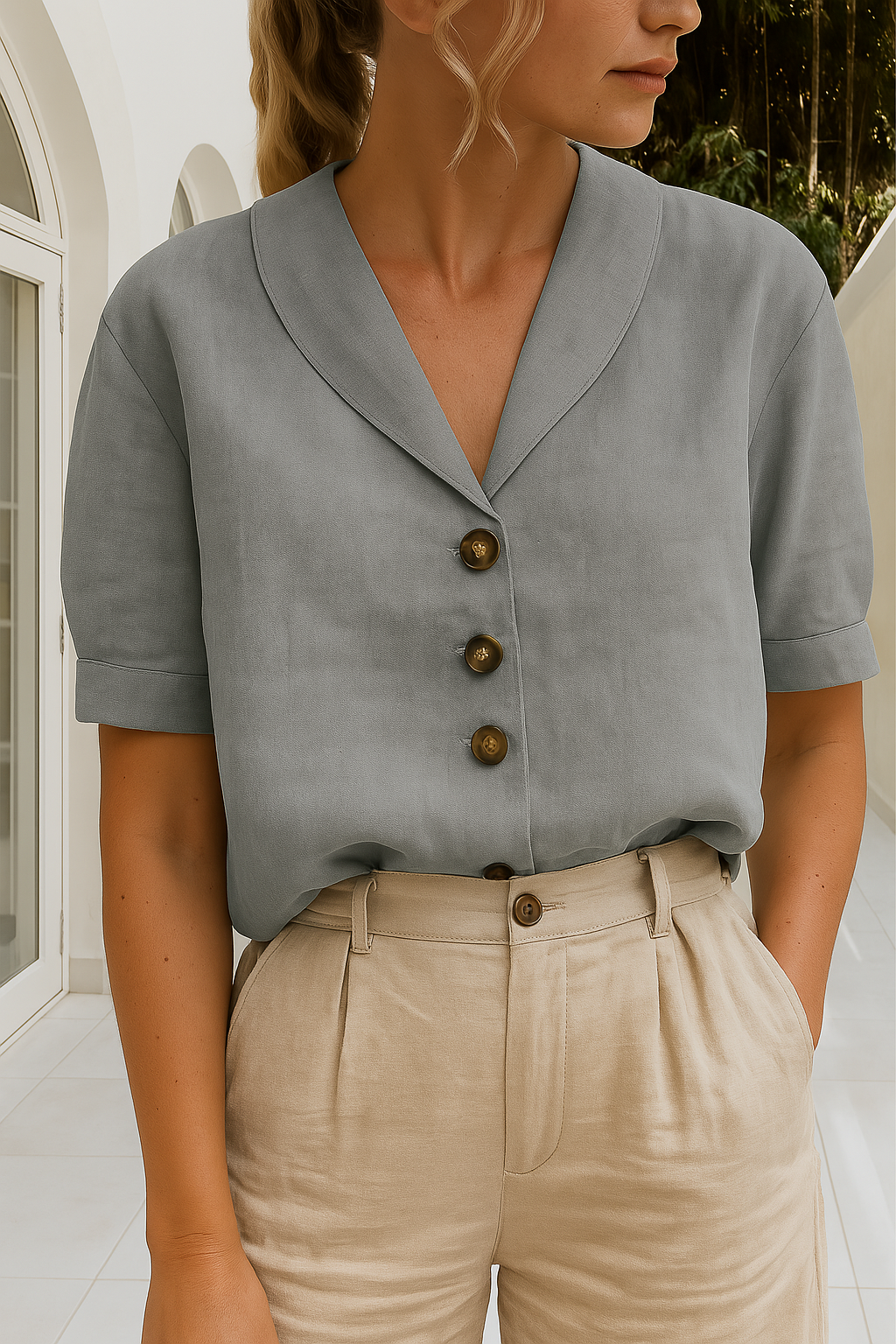 Ethel(TM) | Weekend Wrap Neckline Style Blouse