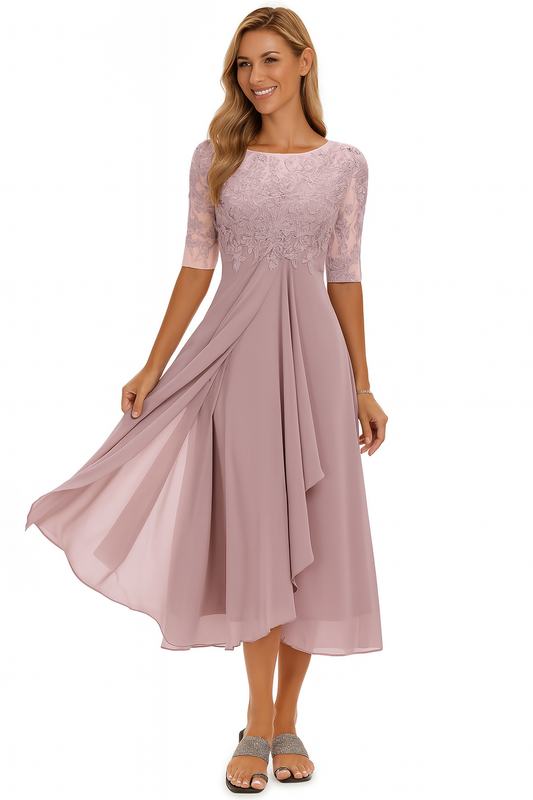 Prisca | Poolside A-Line Lace Silhouette Dress