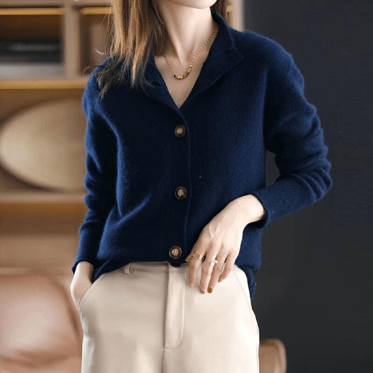 Amabella | Transitional Knit Long-Sleeve Comfort Cardigan