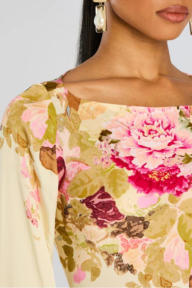 Aurelie | Floral Bell Sleeve Maxi Dress