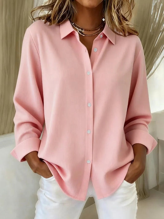 Colette | Airy button breathable Drape Blouse