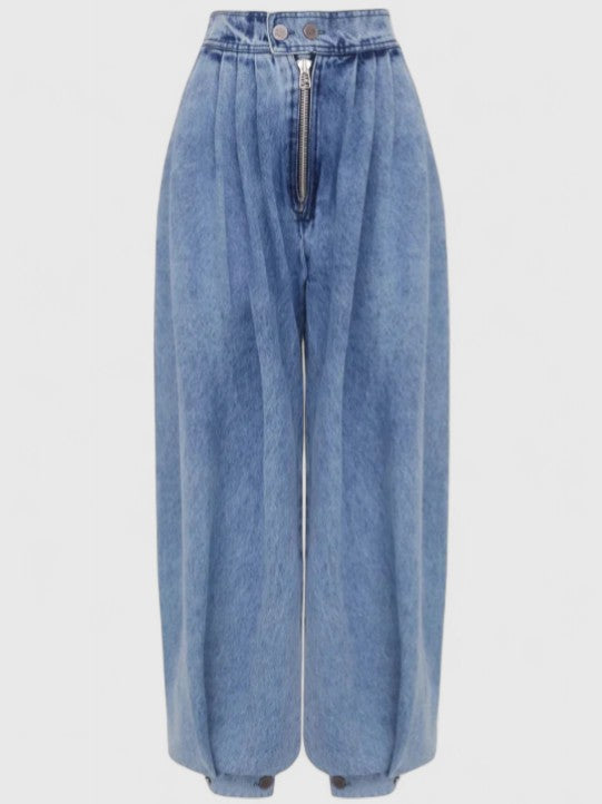 Peppina | Everyday High-Waist Pleated Stretch Jeans