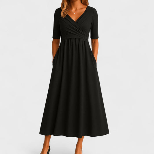 Ella | Getaway V-Neck Wrap Silhouette Dress