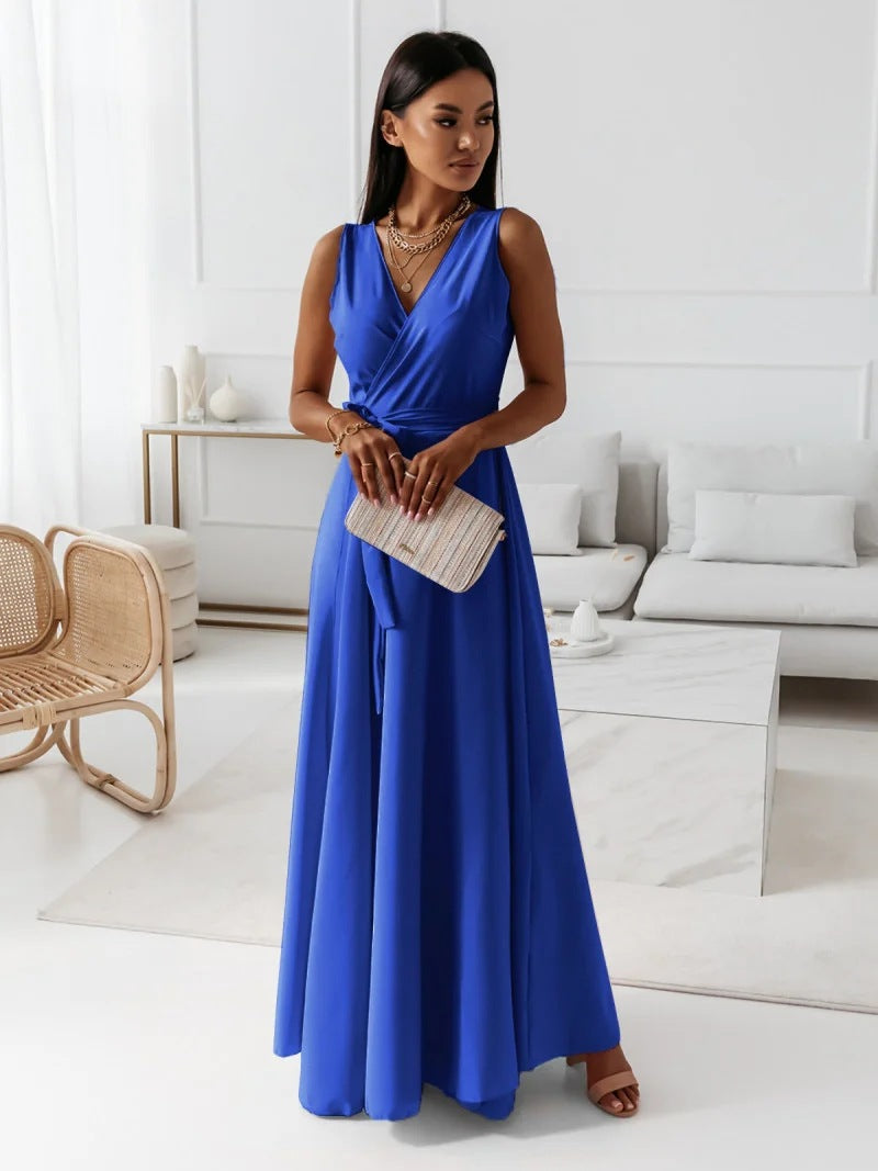Fulvia | City Wrap-Style Maxi Fit Dress