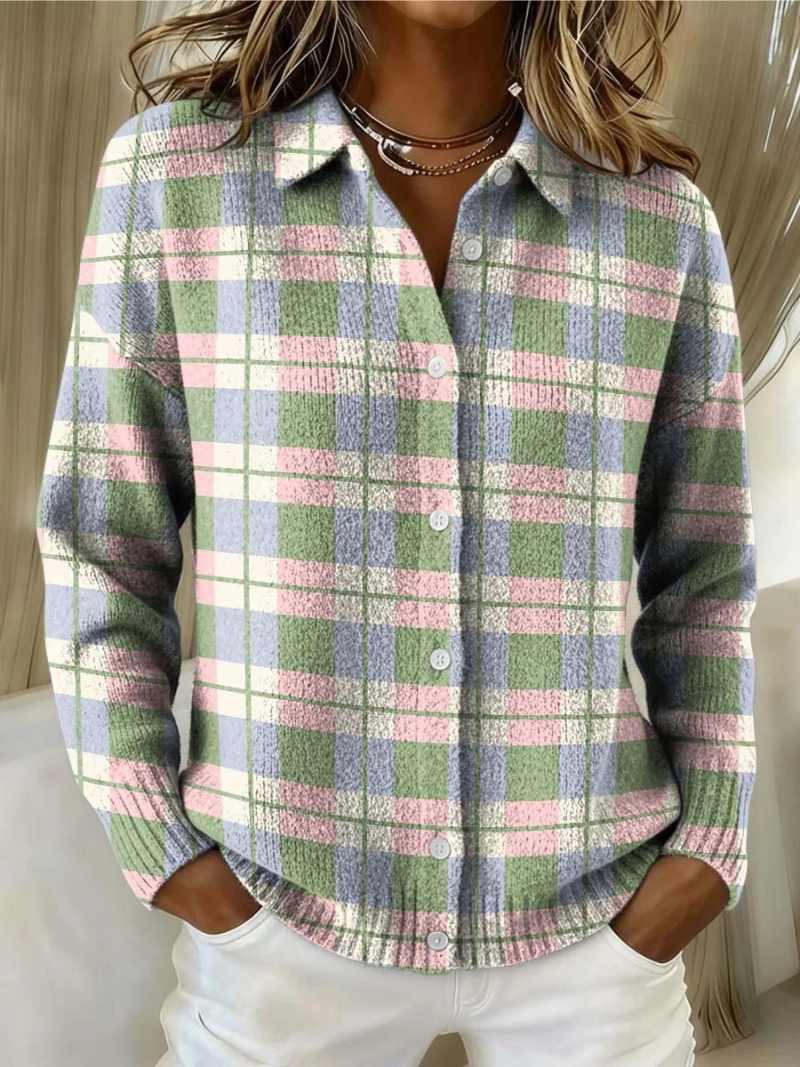 Nicole | Wardrobe-Staple checkered breathable Charm Blouse