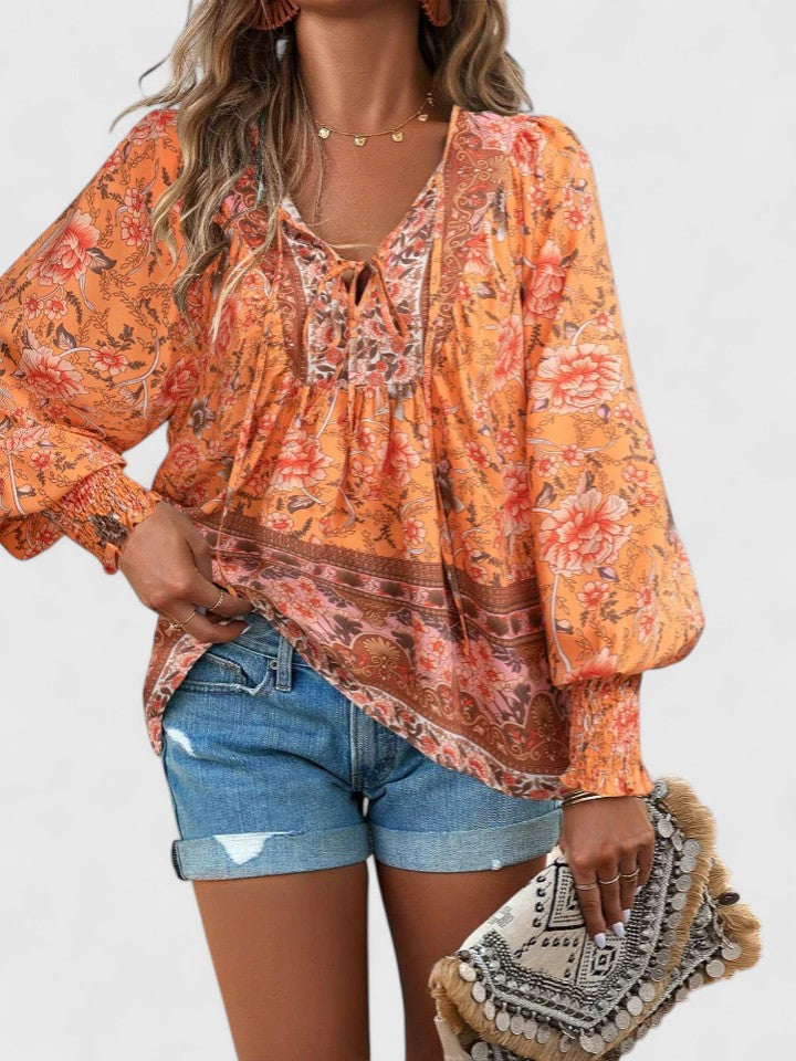 Ardina | Office-Ready Boho Floral Ease Top