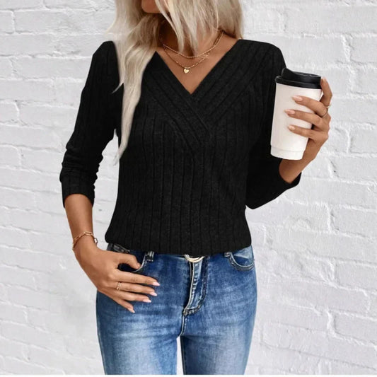 Asoria | Layering Striped Knit Coziness Sweater
