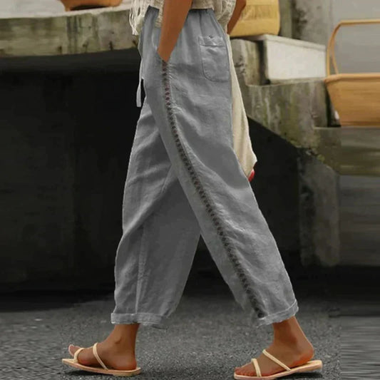 Abby | Linen-Look Tapered Pants