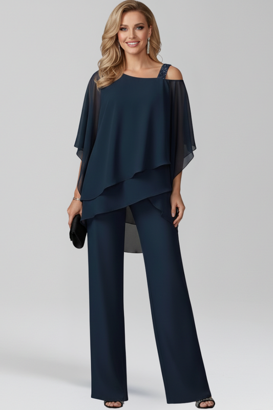 Finley | Effortless Wide-Leg Cold-Shoulder Fit Jumpsuit