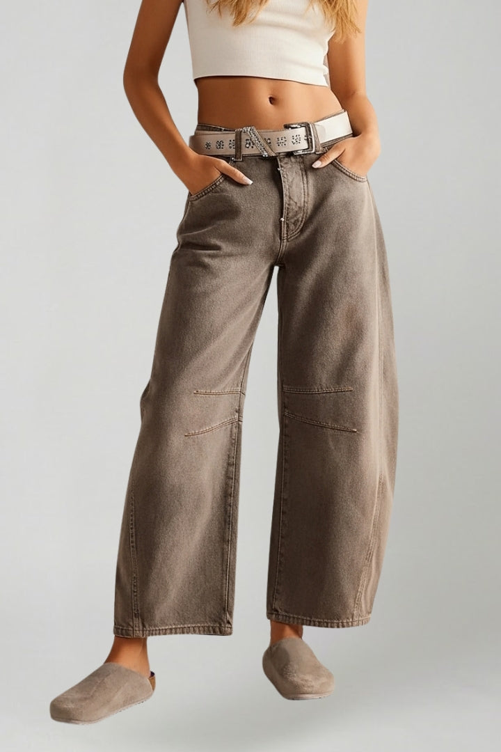 Alkmini | Denim-Lover's Wide-Leg High-Waist Fit Jeans