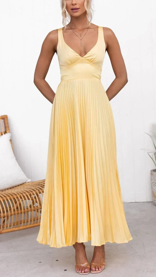 Igina | Brunch Maxi Pleated Piece Dress