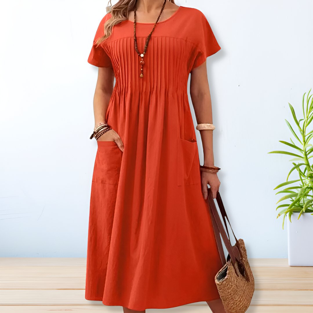 Manuela | Wardrobe-Staple Breathable Detailing Dress