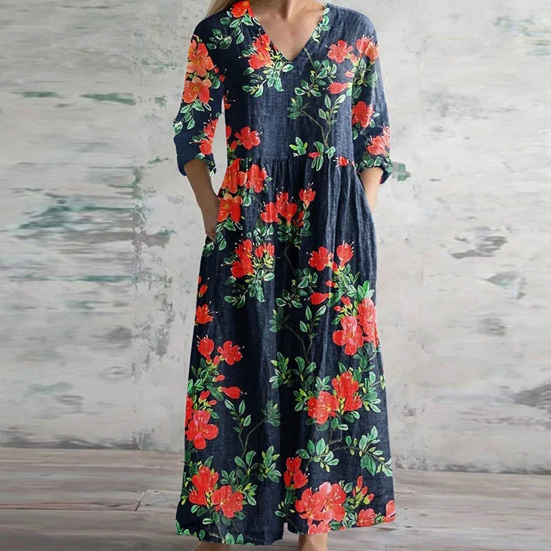 Graziosa | After-Five Floral Vintage Finish Dress