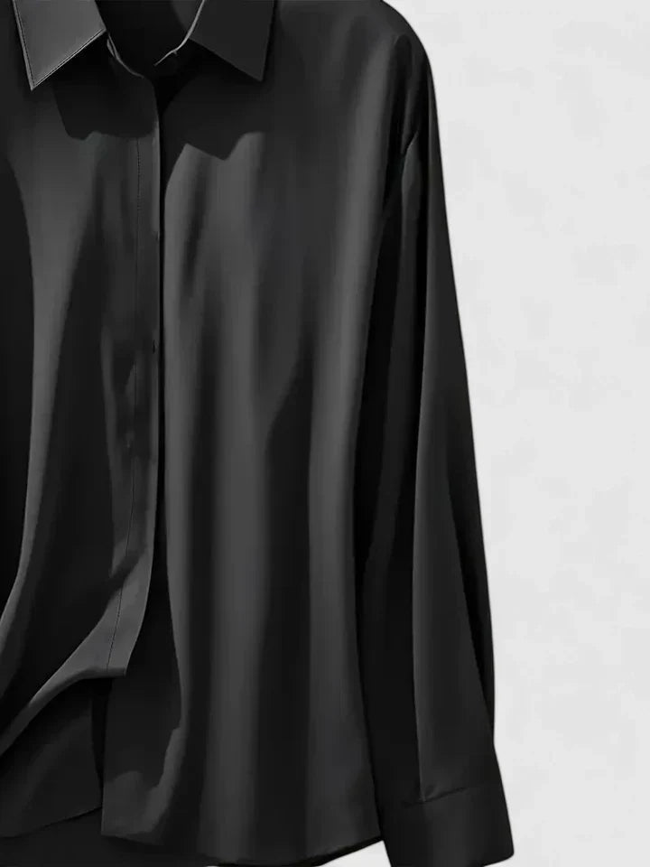 Fenella | Wardrobe-Staple Flowing Button-Up Silhouette Blouse