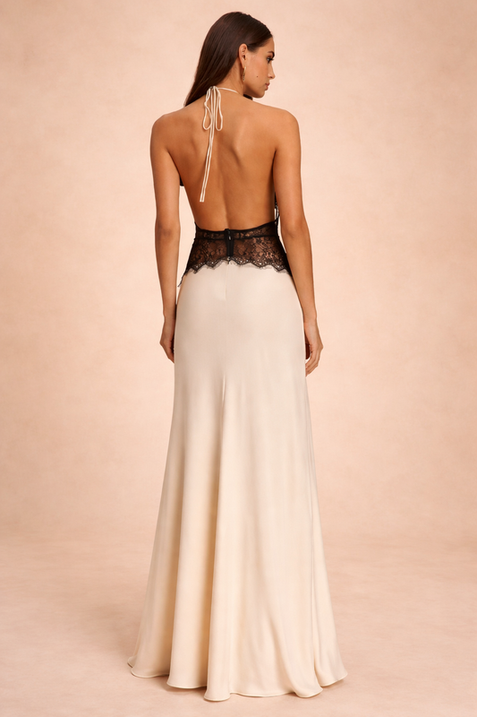 Wrenley | Airy Halter Neck Flair Dress