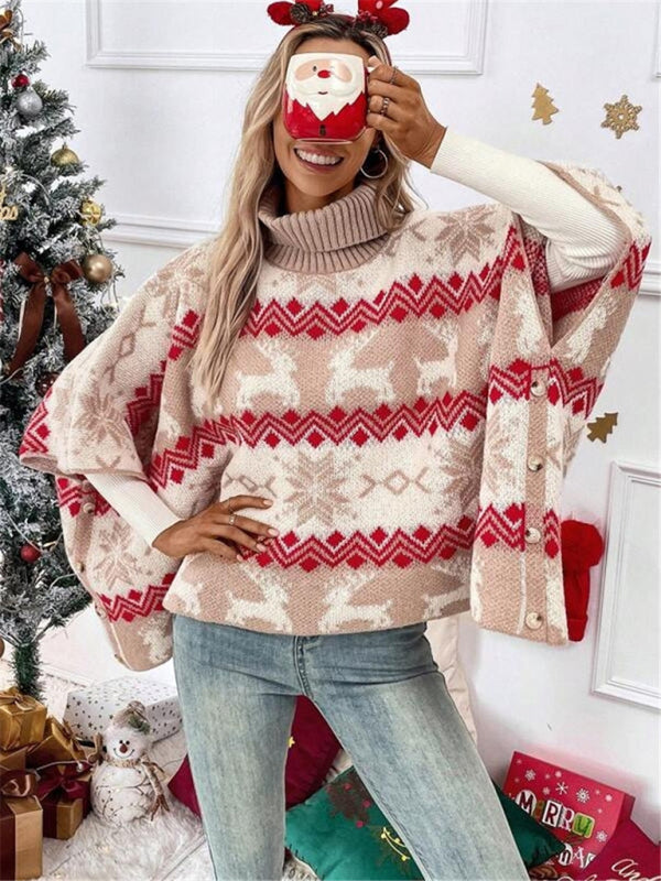Braelyn | Layering Reindeer Print Warmth Sweater