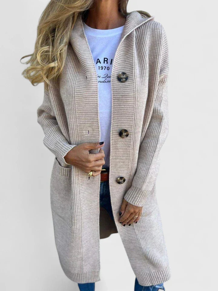Almafiora | Transitional Wrap-Style Longline Warmth Cardigan