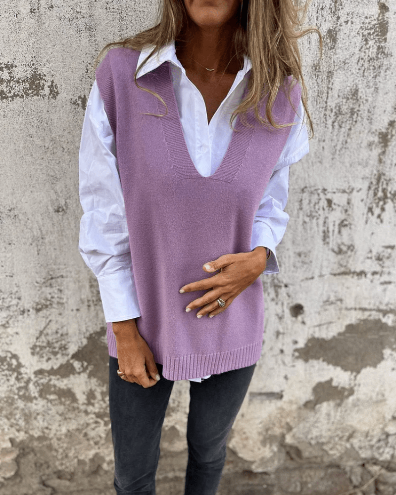 Anzhelika | Cold-Weather V-Neck Warmth Vest