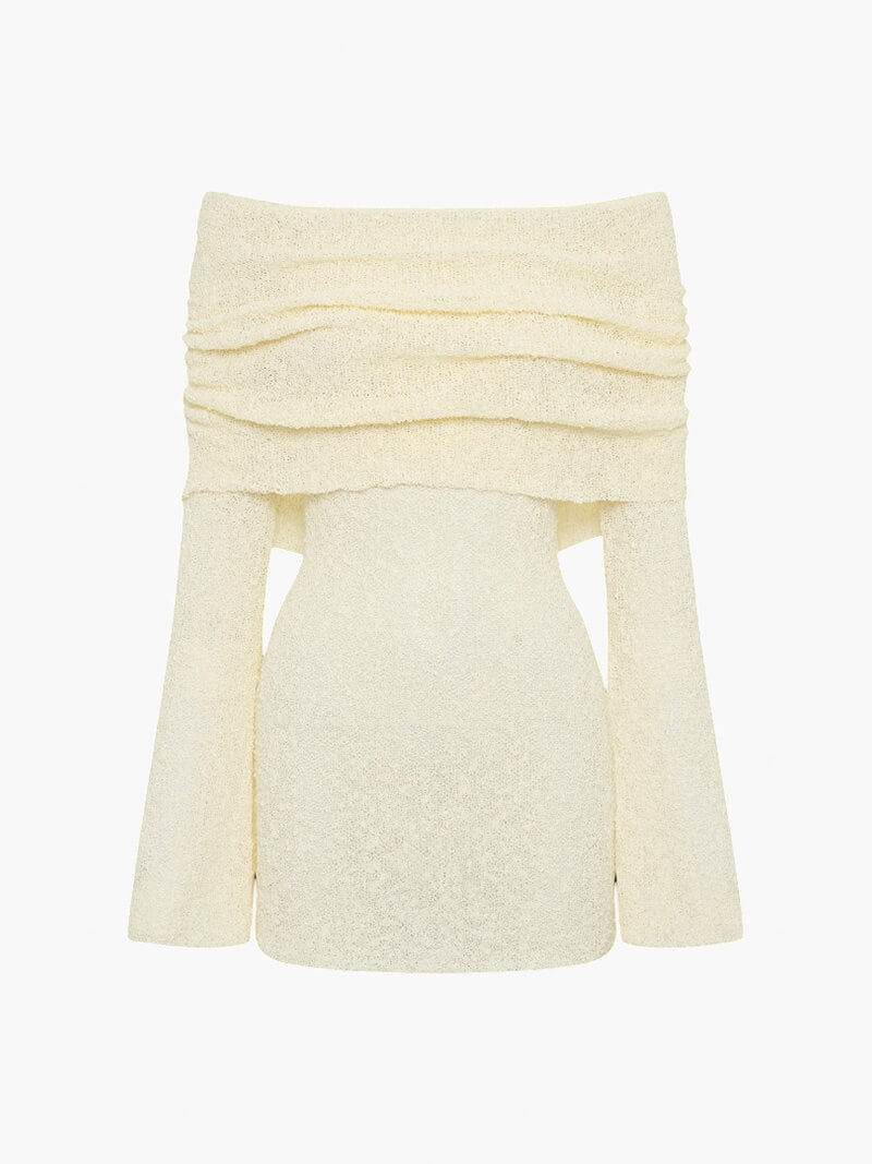Heloise | Date-Night Off-Shoulder Boucle Charm Dress