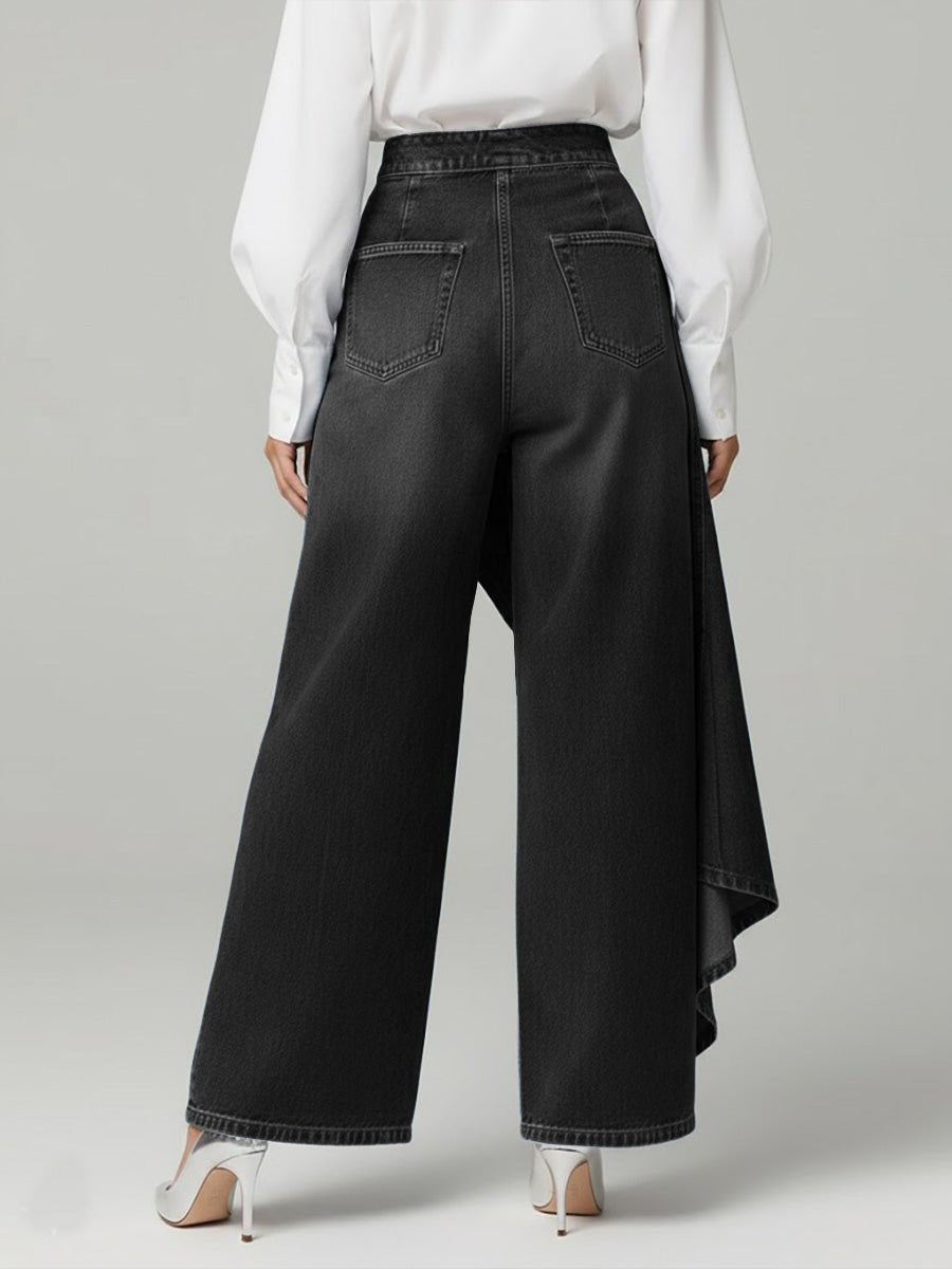 Aldegonda | All-Day Button-Front Wide-Leg Shape Pants