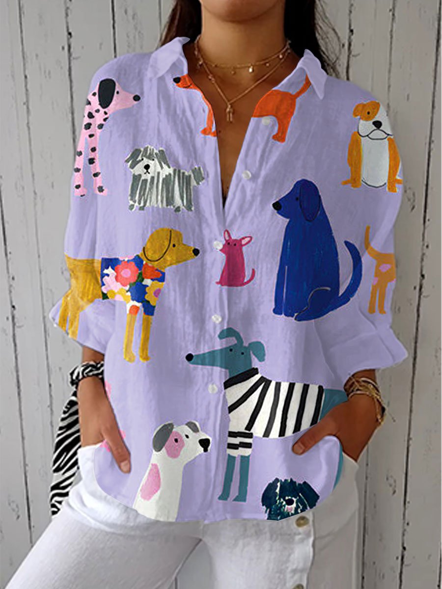Antonina | Office-Ready Playful Dog Cut Blouse