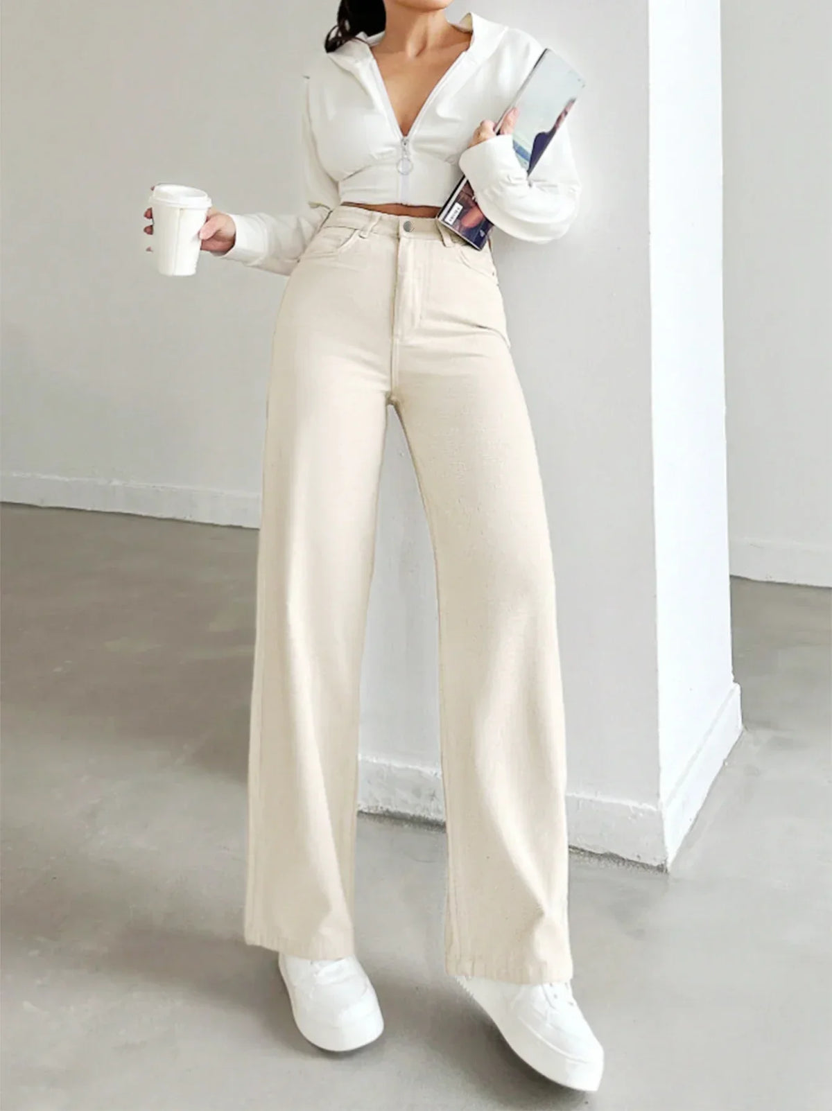 Aletta | Everyday High-Waist Straight-Leg Versatility Pants