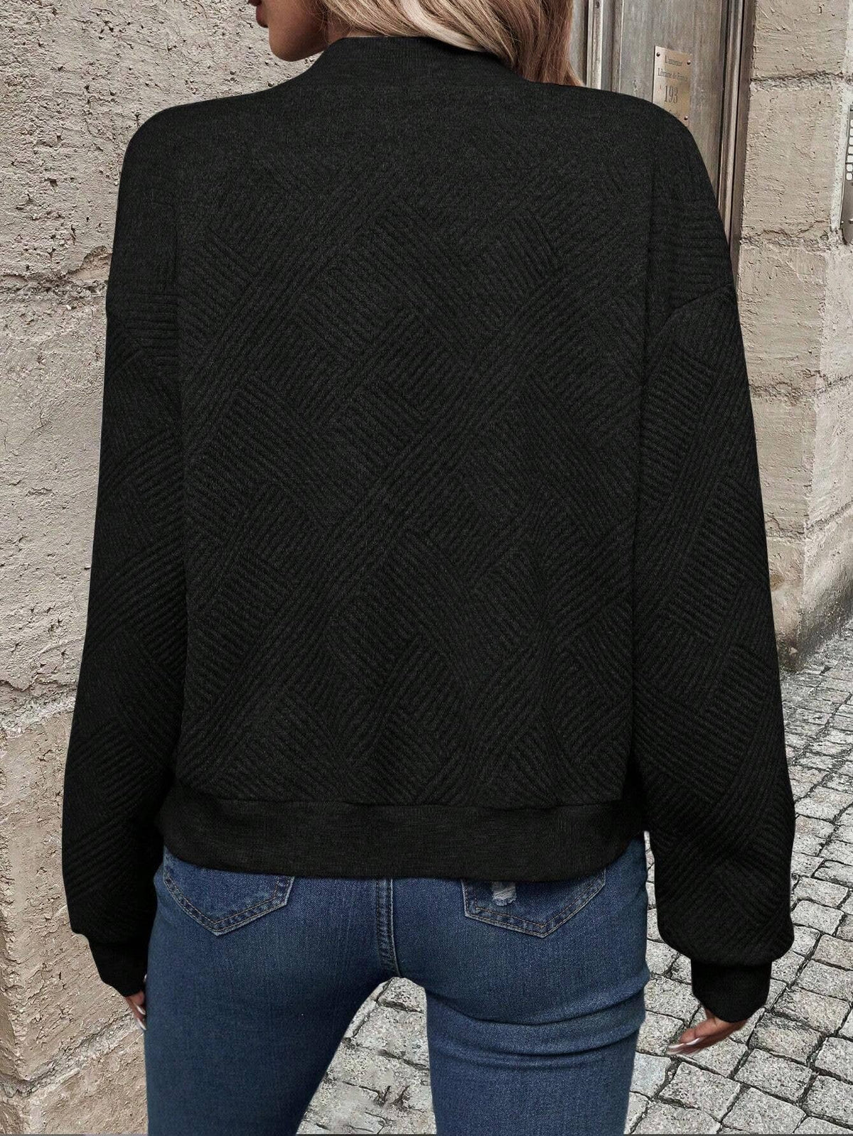 Estelle | Cold-Weather Textured Zip-Up Tailoring Jacket