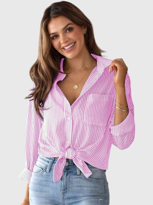 Angele | Feminine Work Lightweight Silhouette Shirt