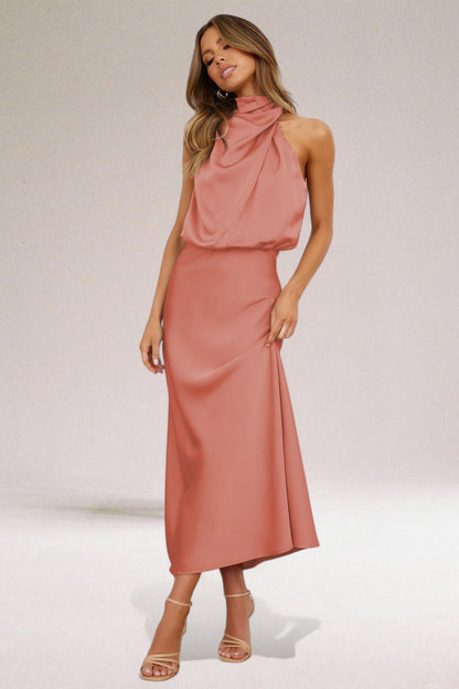Fausta | Wardrobe-Staple Halter Wedding Sensibility Dress