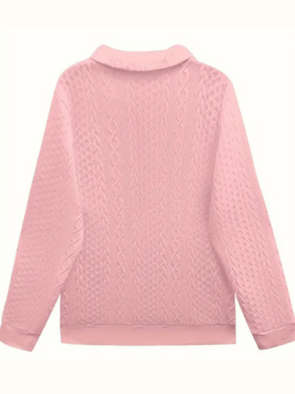 Ariosa | Weekend Knit Zip-Up Softness Sweater