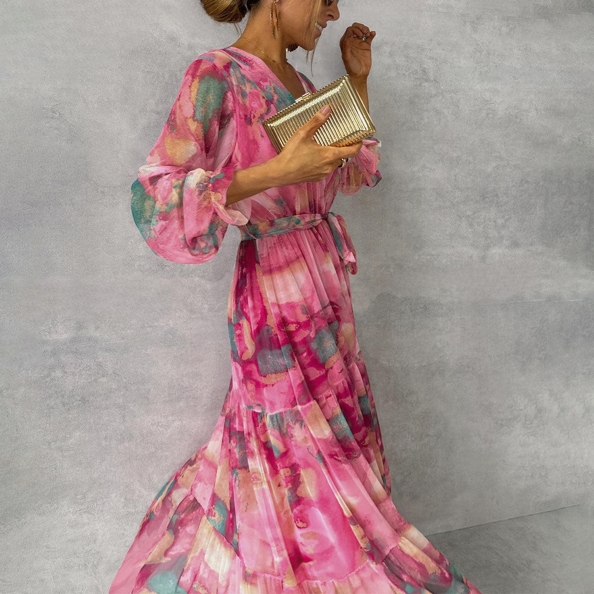 Solidea | Coastal Flowing Pleated Silhouette Dress