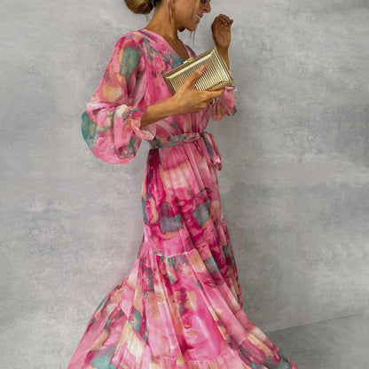 Solidea | Coastal Flowing Pleated Silhouette Dress