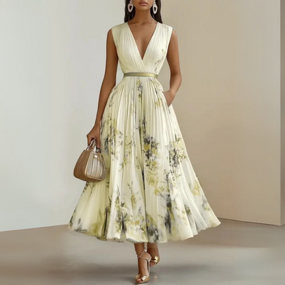 Scarlett | Resort V-Neck Summer Finish Dress