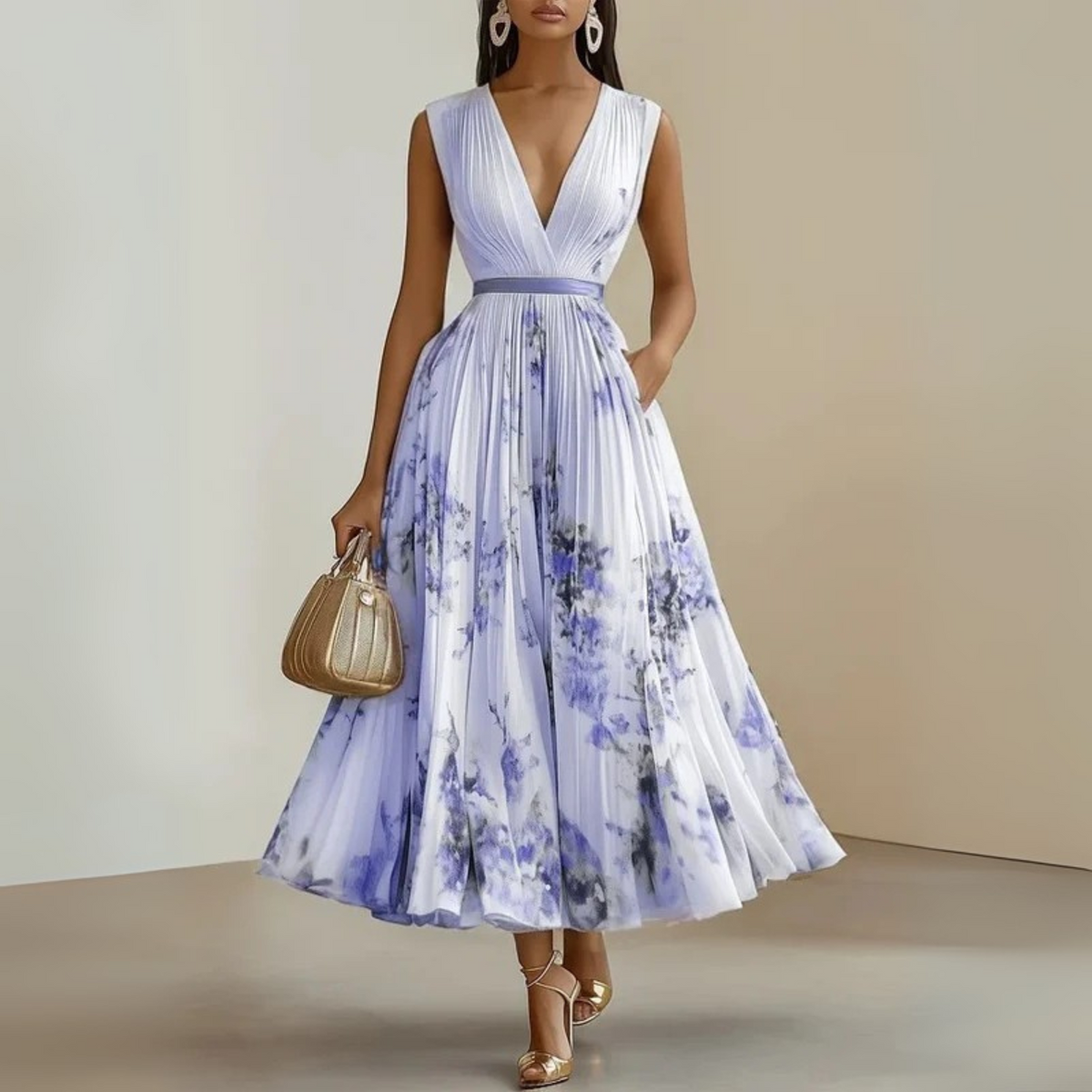 Scarlett | Resort V-Neck Summer Finish Dress