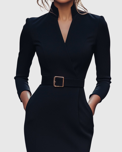Anastasia | Getaway Mock-Wrap Belted Finish Dress