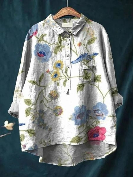 Paulette | Feminine Floral romantic Finish Blouse