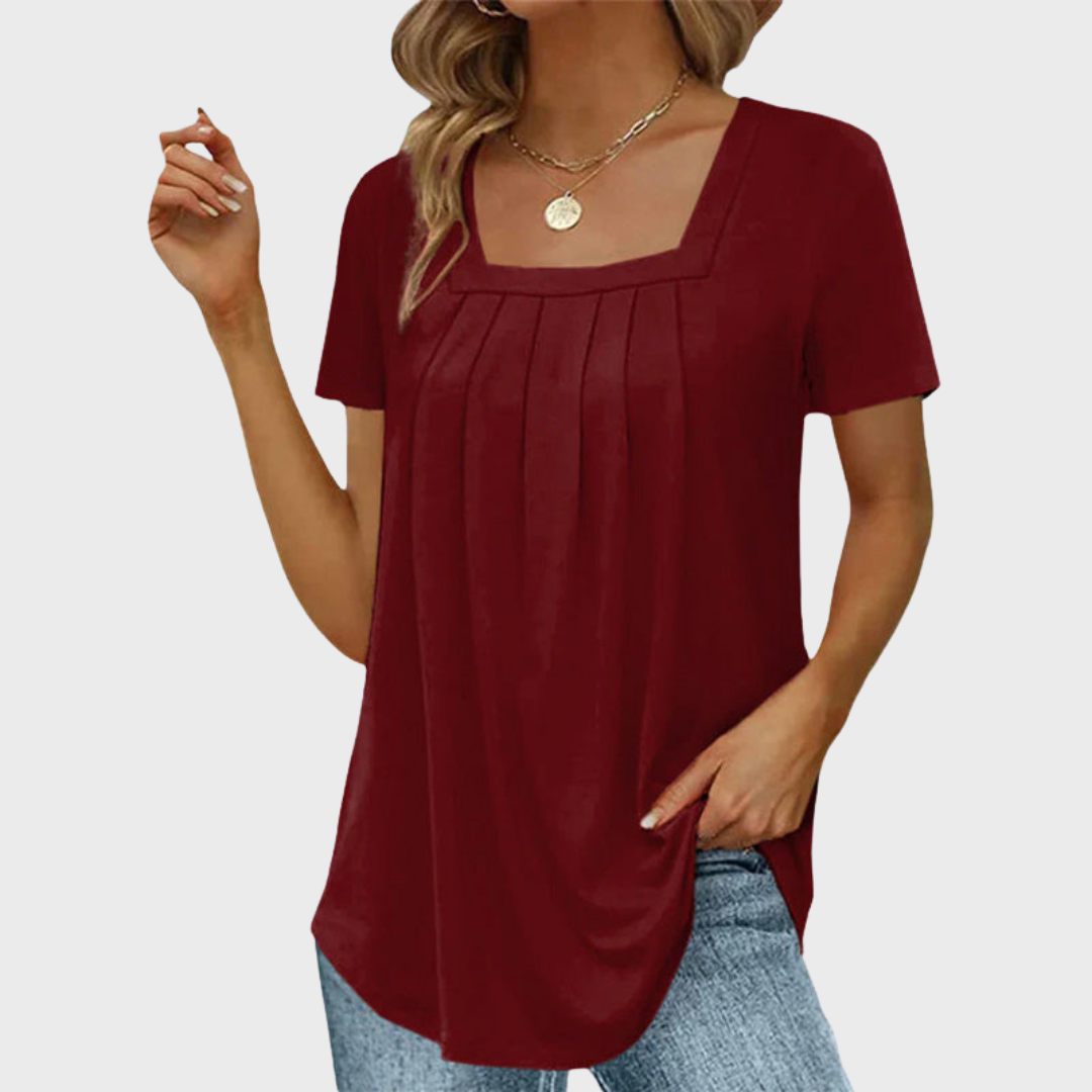 Norma(TM) | Polished Summer Square-Neck Style Blouse