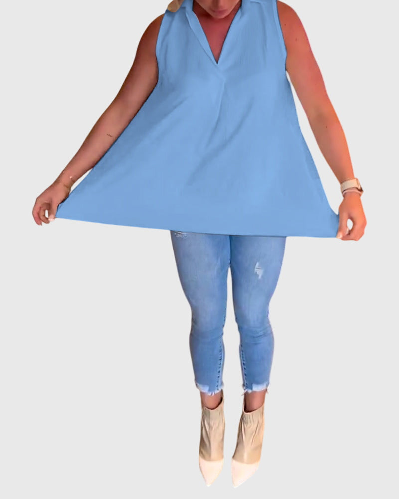 Anisia | Airy Lightweight Sleeveless Style Top