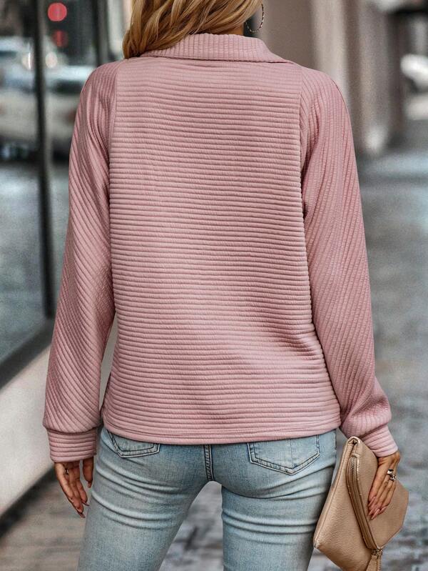 Constanca | Cosy-Season V-Neck Zip-Detail Fit Sweater